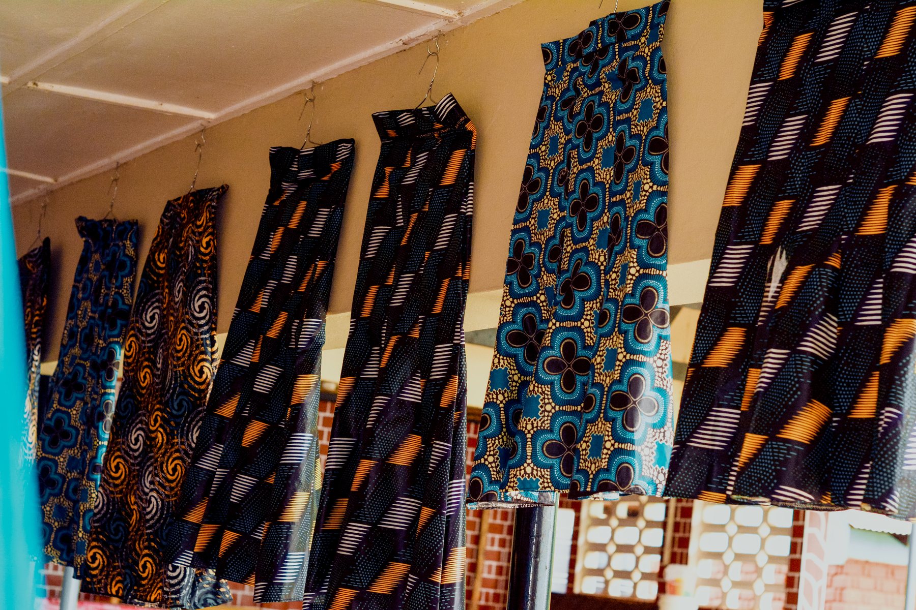 African Print Fabric Display