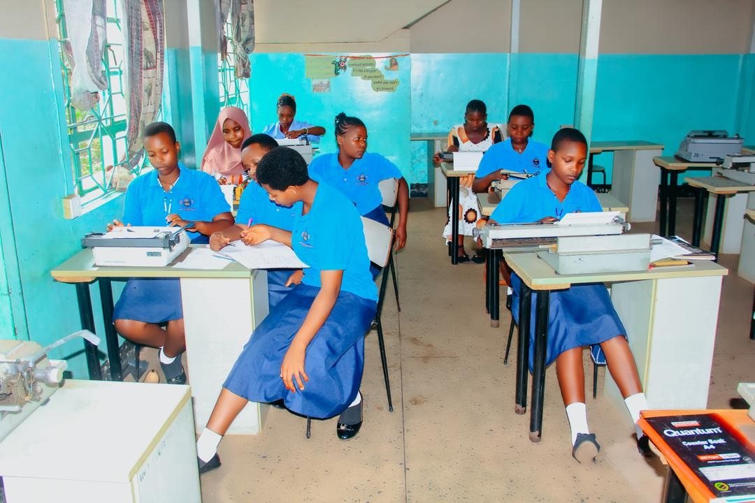 Practical sewing training at Bakhita